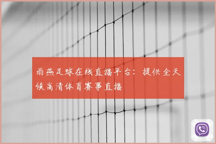 雨燕足球在线直播平台：提供全天候高清体育赛事直播